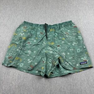 Patagonia Shorts Mens 2XL Green Baggies Trunks Swim Board Outdoors Mesh Lined